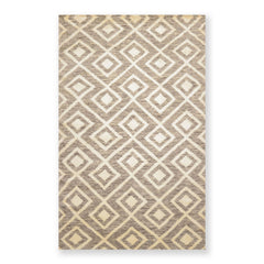 5x7 Ivory, Brown, Color Hand Knotted All-Over 100% Wool Modern Oriental Rug