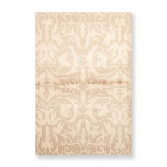 4x6 Beige, , Color Hand Knotted All-Over 100% Wool Transitional Oriental Rug
