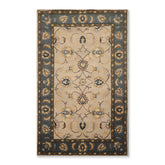 5x7 Beige, Teal, Khakee Color Hand Tufted Floral 100% Wool Traditional-Persian/Oriental Oriental Rug