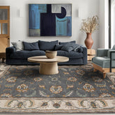 5x8 Slate, Beige, Gray Color Hand Tufted 100% Wool Traditional Oriental Rug