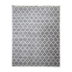 8x10 Gray, Ivory, Color Hand Tufted All-Over 100% Wool Contemporary Oriental Rug