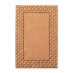 3x5 Tan, Beige, Black Color Machine Made All-Over Wool Contemporary Oriental Rug