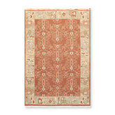 3x5 Plum, Sage, Ivory Color Hand Knotted All-Over 100% Wool Traditional Oriental Rug