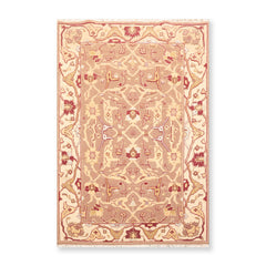 3x5 Brown, Beige, Gold Color Hand Knotted All-Over 100% Wool Traditional Oriental Rug