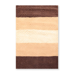3x5 Beige, Brown, Tan Color Hand Tufted All-Over Wool Modern Oriental Rug