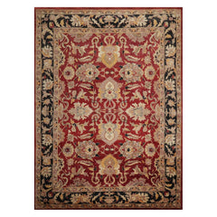 8'6" x 11'7" Hand Knotted Peshawar Stone wash Vegetable dyes 100% Wool Area Rug Rusty Red