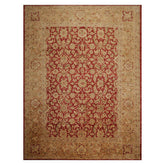 9'2" x 12' Hand Knotted Peshawar Stone wash Vegetable dyes Area Rug Rusty Red