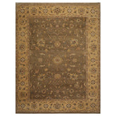 9' x 11'8" Hand Knotted 100% Wool Agra Vegetable Dyes Oriental Area Rug Moss