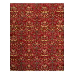 8' x 10'1" Lapchi Hand Knotted 100% Wool Floral Tibetan Oriental Area Rug Coral