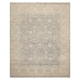 8x10 Gray, Beige, Slate Color Hand Knotted All-Over 100% Wool Traditional Oriental Rug