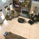 10x14 Beige, Caramel, Color Hand Knotted Tibetan 100% Wool Transitional Oriental Rug