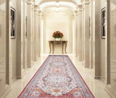 Multi Size  Beige Burnt Orange Navy Color Machine Made Flatweave Polyester Traditional Oriental Rug