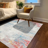 Multi Size Beige Gray Orange Color Machine Made Flatweave Polyester Contemporary/ Abstract Oriental Rug