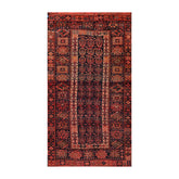 4x6 Melayaar, Coral, Rose Color Hand Knotted All-Over 100% Wool Traditional Oriental Rug
