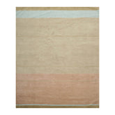 8x10 Multi, Taupe, Blue Color Hand Knotted Tibetan 100% Wool Modern Oriental Rug