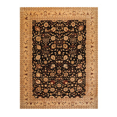 9x12 Brown, Caramel, Beige Color Hand Knotted All-Over 100% Wool Traditional-Persian/Oriental Oriental Rug