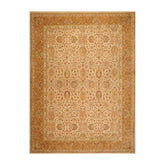 9x12 Beige, Tan, Green Color Hand Knotted All-Over 100% Wool Traditional Oriental Rug