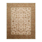8x10 Beige, Brown, Sage Color Hand Knotted All-Over 100% Wool Traditional-Persian/Oriental Oriental Rug