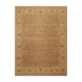 8x10 Tan, Brown, Beige Color Hand Knotted All-Over 100% Wool Traditional Oriental Rug