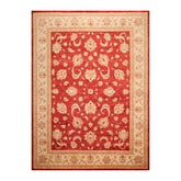9x12 Orangy Red, Beige, Caramel Color Hand Knotted All-Over 100% Wool Traditional-Persian/Oriental Oriental Rug