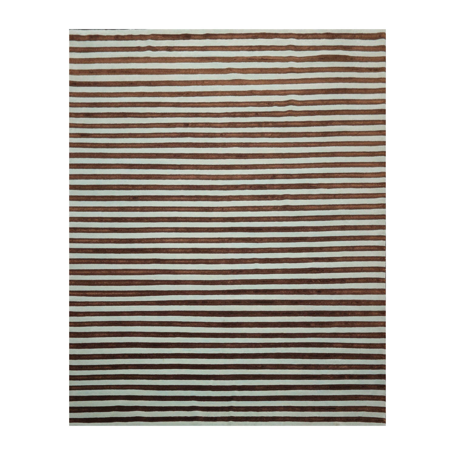 8x10 Brown, Aqua, Color Hand Knotted All-Over 100% Wool Modern Oriental Rug