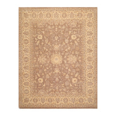 8x10 Brown, Beige, Gray Color Hand Knotted All-Over 100% Wool Traditional Oriental Rug