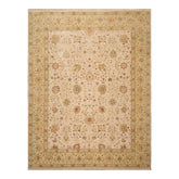 9x12 Beige, Pistacchio, Brown Color Hand Knotted All-Over 100% Wool Traditional Oriental Rug