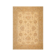 9x12 Beige, Caramel, Gold Color Hand Knotted All-Over 100% Wool Traditional Oriental Rug