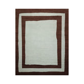 8x10 Aqua, Brown, Color Hand Knotted Geometric 100% Wool Modern Oriental Rug