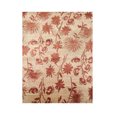 6x9 Beige, Rust, Color Hand Knotted All-Over 100% Wool Transitional Oriental Rug