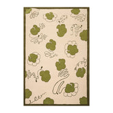 6x9 Beige, Green, Color Hand Knotted All-Over 100% Wool Modern Oriental Rug