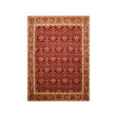 8x10 Red, Gold, Beige Color Hand Knotted All-Over 100% Wool Transitional Oriental Rug