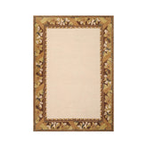 6x9 Beige, Brown, Sage Color Hand Knotted All-Over 100% Wool Transitional Oriental Rug