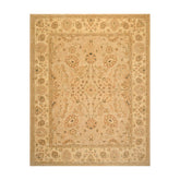 8x10 Tan, Beige, Gold Color Hand Knotted All-Over 100% Wool Traditional-Persian/Oriental Oriental Rug