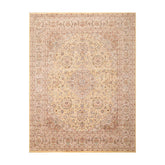 8x10 Ivory, Taupe, Tan Color Hand Knotted All-Over 100% Wool Traditional-Persian/Oriental Oriental Rug