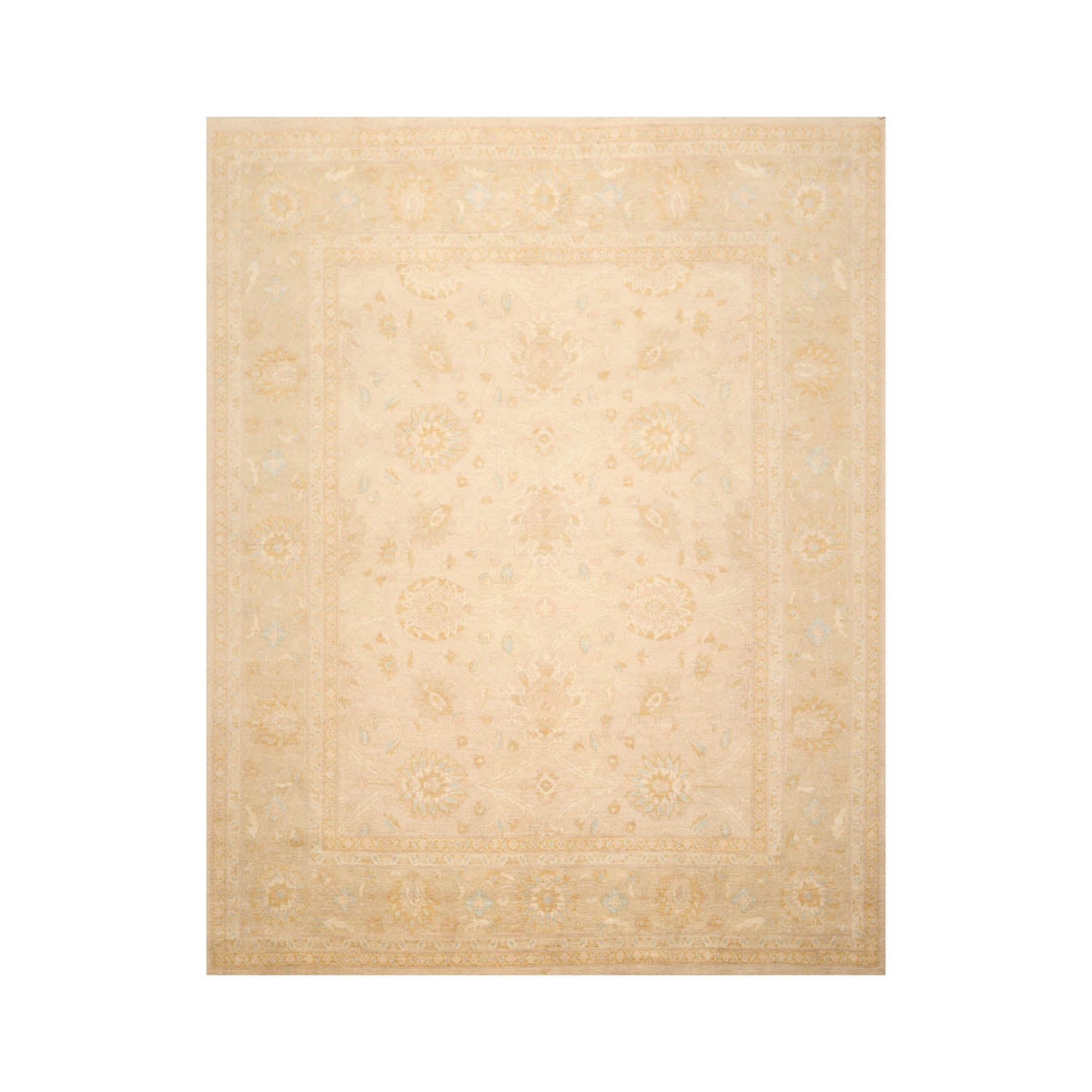 8x10 Beige, Caramel, Gold Color Hand Knotted All-Over 100% Wool Traditional-Persian/Oriental Oriental Rug
