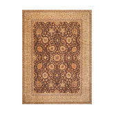 9x12 Brown, Beige, Gold Color Hand Knotted All-Over 100% Wool Traditional-Persian/Oriental Oriental Rug