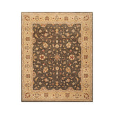 8x10 Brown, Caramel, Taupe Color Hand Knotted All-Over 100% Wool Traditional Oriental Rug