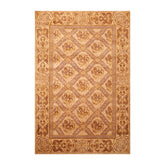5x8 Caramel, Gold, Brown Color Hand Knotted All-Over 100% Wool Traditional Oriental Rug