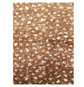 6x9 Brown, Aqua, Color Hand Knotted Floral 100% Wool Transitional Oriental Rug