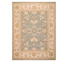 8x10 Slate, Beige, Taupe Color Hand Knotted All-Over 100% Wool Traditional Oriental Rug