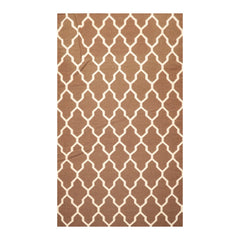 5x8 Brown, Beige, Color Hand Woven All-Over 100% Wool Kilim Oriental Rug