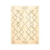 6x9 Ivory, Brown, Color Hand Woven All-Over 100% Wool Traditional Oriental Rug