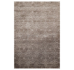 8x10 Brown, Beige, Color Hand Tufted All-Over Wool & Art Silk||Wool Transitional Oriental Rug