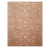 8x10 Brown, Gray, Beige Color Machine Made Erased Pattern 100% Wool Transitional Oriental Rug
