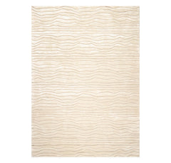 8x10 Tone on Tone Beige, , Color Hand Tufted All-Over 100% Wool Modern Oriental Rug