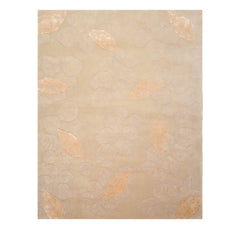 8x10 Gray, Faded Salmon, Color Hand Tufted All-Over 100% Wool Modern Oriental Rug