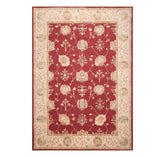 9x12 Rusty Red, Beige, Tan Color Machine Made All-Over 100% Wool Traditional Oriental Rug