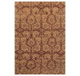 6x9 Brown, Beige, Tan Color Hand Knotted All-Over 100% Wool Transitional Oriental Rug