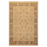 6x9 Champaign, Gray, Brown Color Hand Knotted All-Over 100% Wool Traditional Oriental Rug